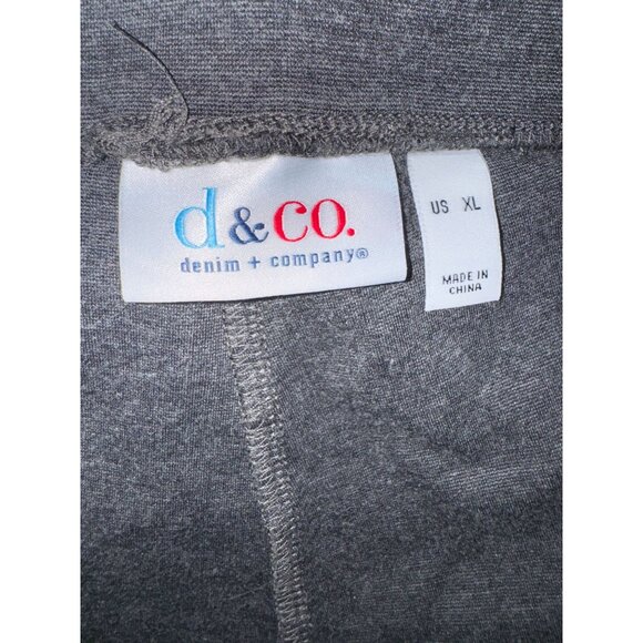 Denim & Co. Womens Charcoal Gray Leggings Size XL - Picture 2 of 5